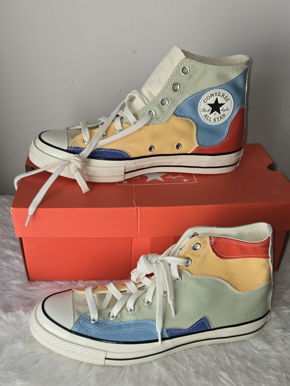 Converse Chuck 70 Hi Patchwork Sneakers  Style A03292C  Mens US 10
